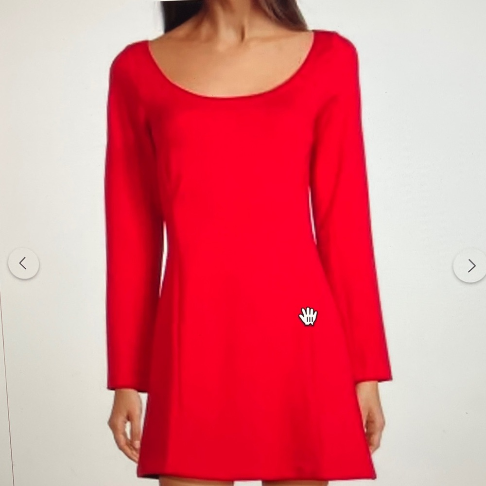 NWT Spanx Long Sleeve Red Point Dress 
Size Large